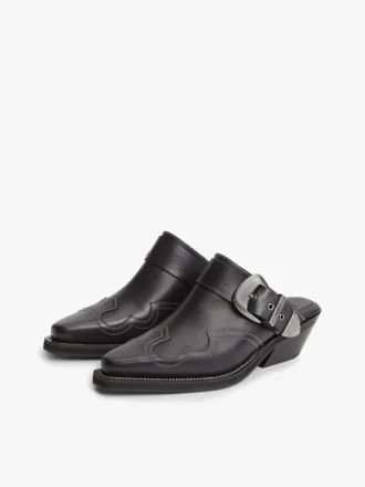 Mules de cuero estilo western de Tommy Jeans