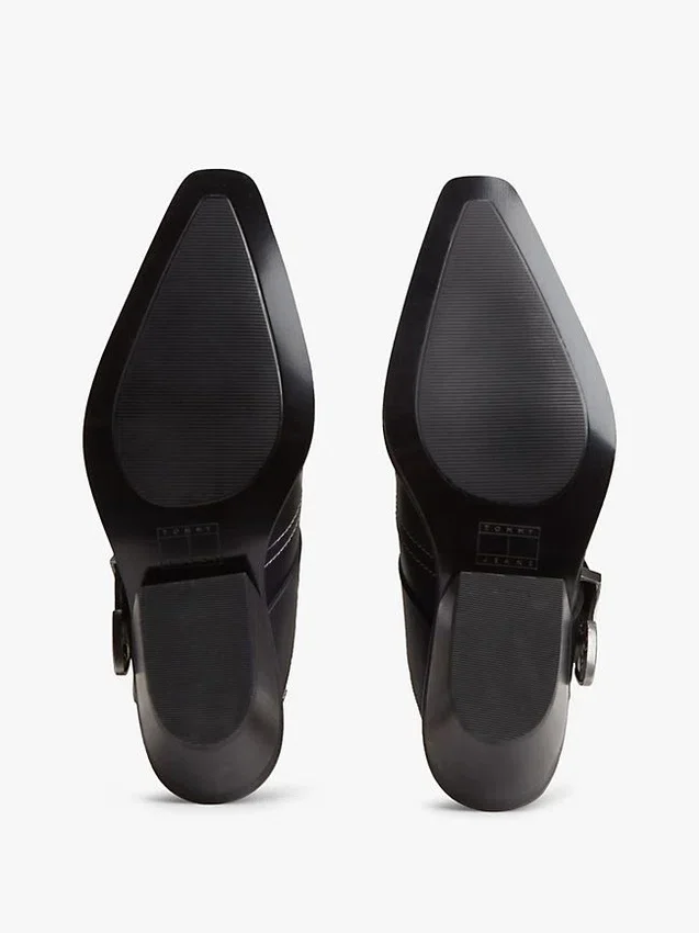 Mules de cuero estilo western de Tommy Jeans Mules de cuero estilo western de Tommy Jeans