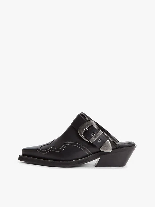 Mules de cuero estilo western de Tommy Jeans Mules de cuero estilo western de Tommy Jeans