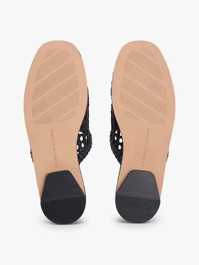 Mules planas de tejido abierto Mules planas de tejido abierto