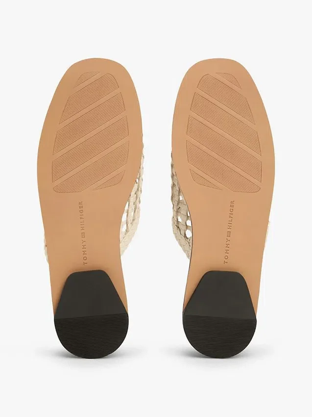 Mules planas de tejido abierto Mules planas de tejido abierto