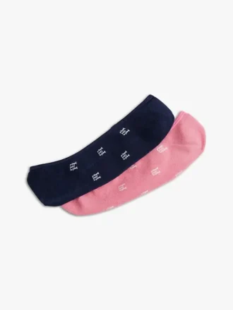 Pack de 2 pares de calcetines invisibles con monograma integral