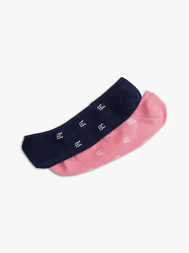 Pack de 2 pares de calcetines invisibles con monograma integral Pack de 2 pares de calcetines invisibles con monograma integral