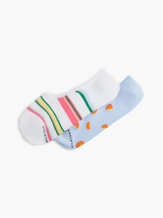 Pack de 2 pares de calcetines invisibles Fruit & Stripe