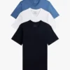 Pack de 3 camisetas interiores de algodón clásicas con cuello en V