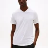 Pack de 3 camisetas interiores de algodón clásicas con cuello en V