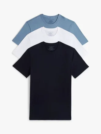 Pack de 3 camisetas interiores de cuello redondo Cotton Classics