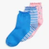 Pack de 3 pares de calcetines cortos Daisy Mix para niña