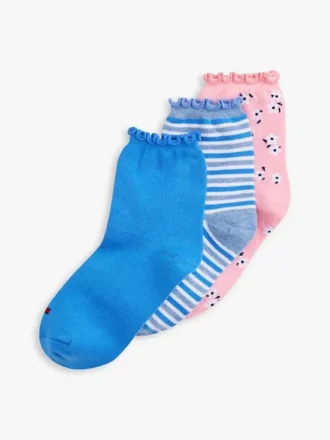 Pack de 3 pares de calcetines cortos Daisy Mix para niña