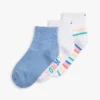 Pack de 3 pares de calcetines cortos multicolor para niña