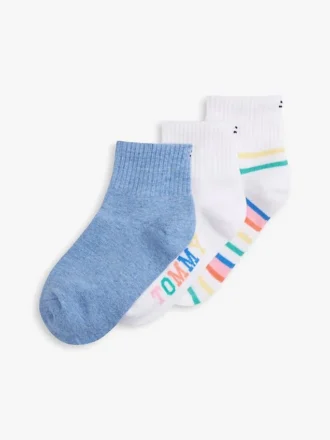Pack de 3 pares de calcetines cortos multicolor para niña