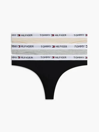 Pack de 3 tangas con el logotipo de Tommy Pack de 3 tangas con el logotipo de Tommy