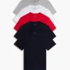 Pack de 5 camisetas interiores de cuello redondo Cotton Classics