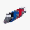Pack de 7 pares de calcetines a rayas y lisos para bebés