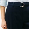 Pantalón chino de pierna ancha con cinturón
