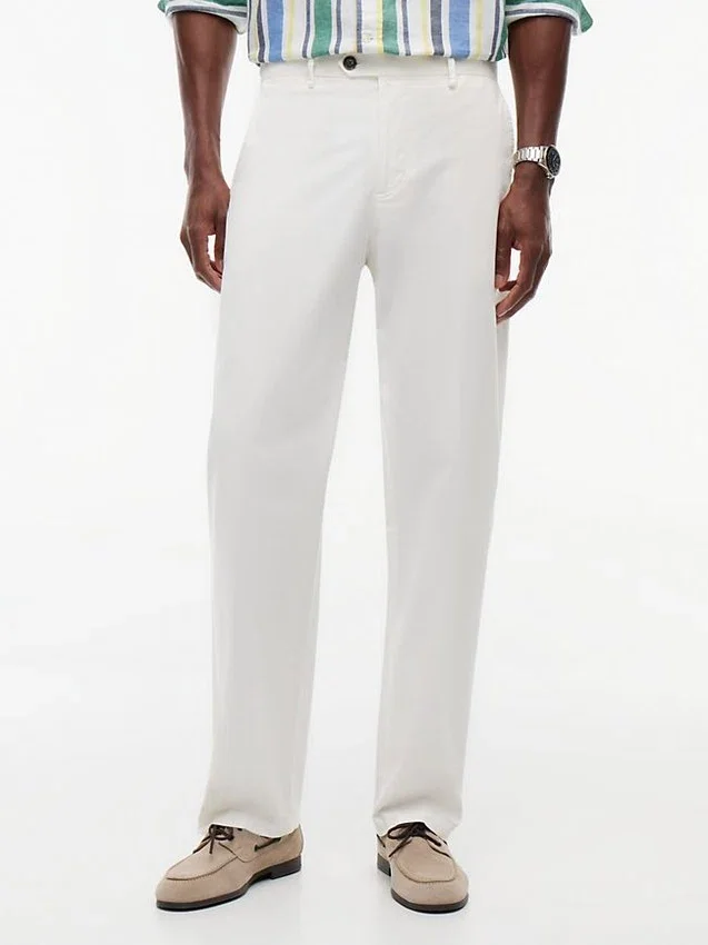 Pantalón chino elástico teñido en prenda de la línea New York Label Pantalón chino elástico teñido en prenda de la línea New York Label
