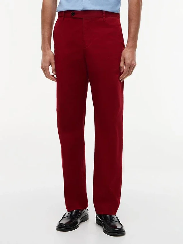 Pantalón chino elástico teñido en prenda de la línea New York Label Pantalón chino elástico teñido en prenda de la línea New York Label
