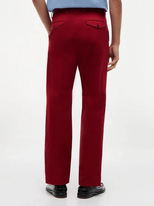 Pantalón chino elástico teñido en prenda de la línea New York Label Pantalón chino elástico teñido en prenda de la línea New York Label