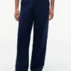 Pantalón chino utilitario de mezcla de algodón y lino