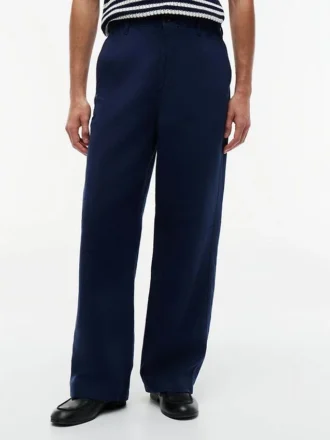 Pantalón chino utilitario de mezcla de algodón y lino Pantalón chino utilitario de mezcla de algodón y lino