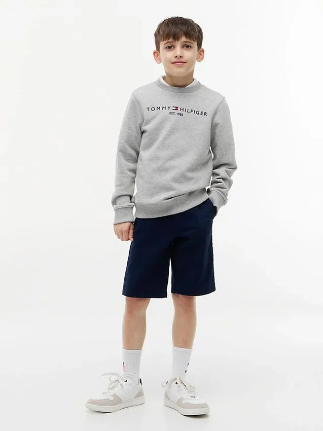 Pantalón corto chino con cinturón para niño Pantalón corto chino con cinturón para niño