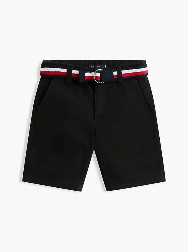 Pantalón corto chino con cinturón para niño Pantalón corto chino con cinturón para niño