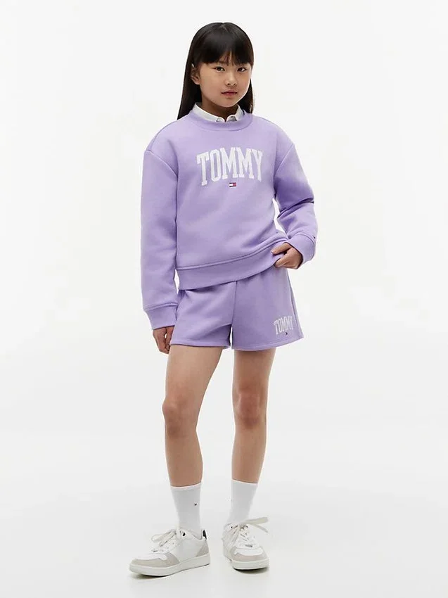 Pantalón corto con logo Tommy para niña Pantalón corto con logo Tommy para niña