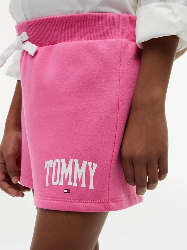 Pantalón corto con logo Tommy para niña Pantalón corto con logo Tommy para niña