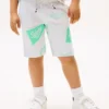 Pantalón corto de chándal con estampado de logotipos para niños Pantalón corto de chándal con estampado de logotipos para niños