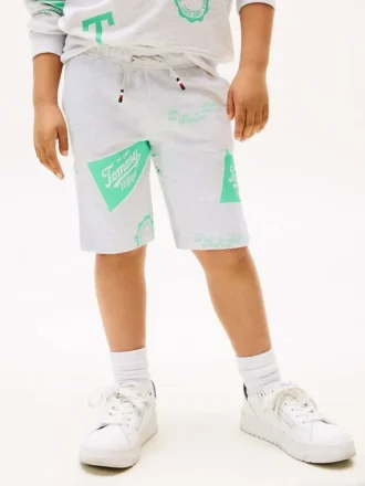 Pantalón corto de chándal con estampado de logotipos para niños