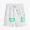 Pantalón corto de chándal con estampado de logotipos para niños Pantalón corto de chándal con estampado de logotipos para niños