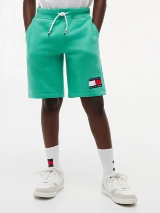 Pantalón corto de chándal con logotipo de bandera para niño