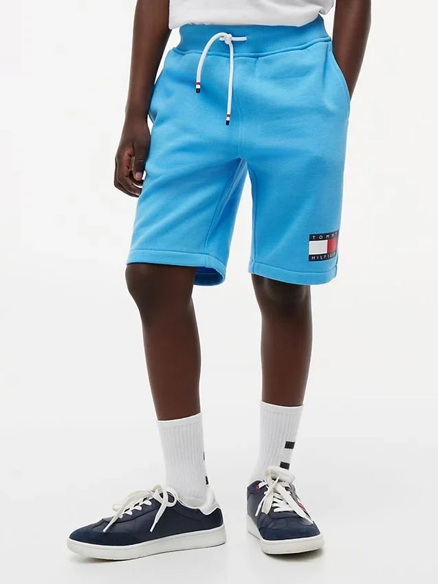 Pantalón corto de chándal con logotipo de bandera para niño Pantalón corto de chándal con logotipo de bandera para niño