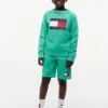 Pantalón corto de chándal con logotipo de bandera para niño Pantalón corto de chándal con logotipo de bandera para niño