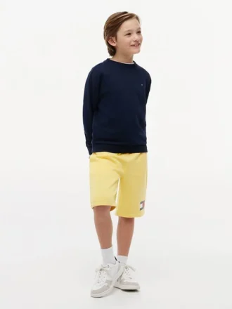 Pantalón corto de chándal con logotipo de bandera para niño