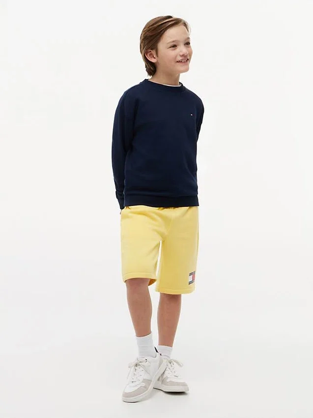 Pantalón corto de chándal con logotipo de bandera para niño Pantalón corto de chándal con logotipo de bandera para niño