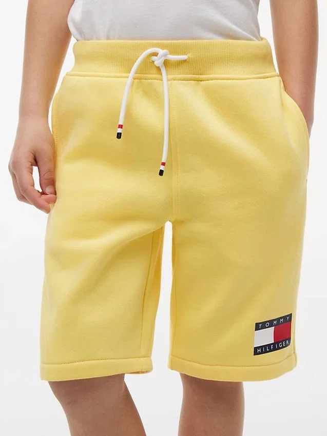 Pantalón corto de chándal con logotipo de bandera para niño Pantalón corto de chándal con logotipo de bandera para niño