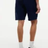 Pantalón corto de chándal de corte regular con logotipo de bandera ondulada
