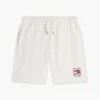 Pantalón corto de chándal de corte regular con logotipo de bandera ondulada Pantalón corto de chándal de corte regular con logotipo de bandera ondulada