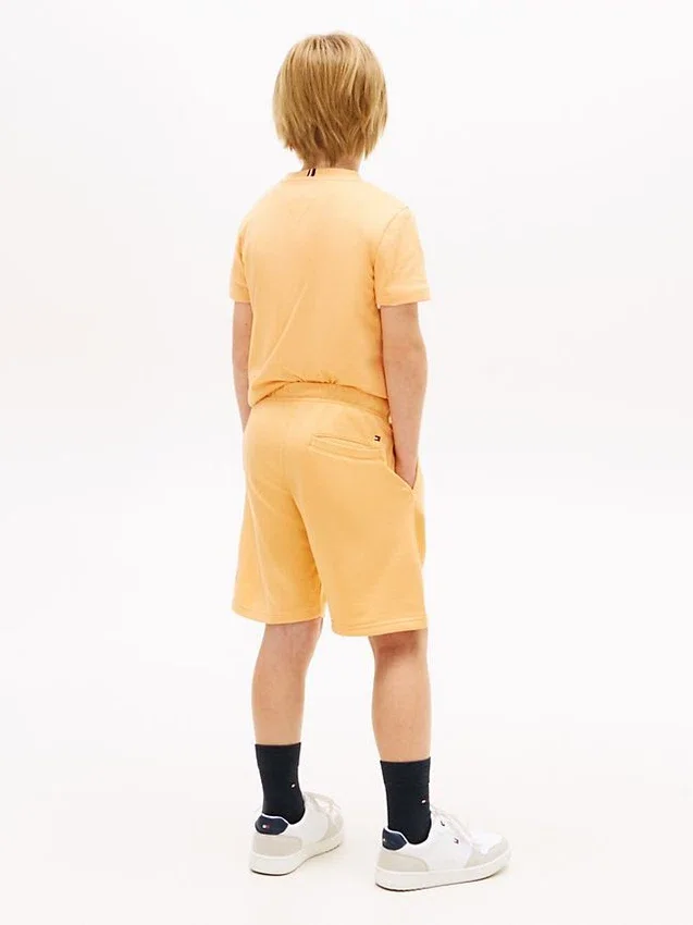 Pantalón corto de chándal de pierna ancha con logotipo Hilfiger para niño Pantalón corto de chándal de pierna ancha con logotipo Hilfiger para niño