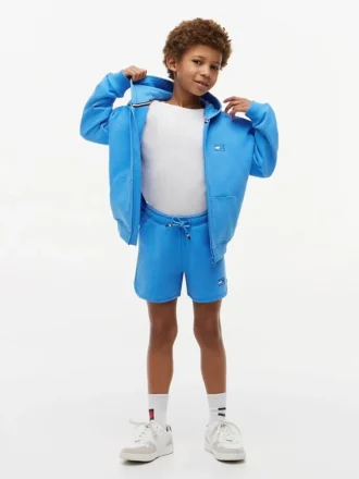 Pantalón corto de chándal para niño con logotipo de bandera en tonos