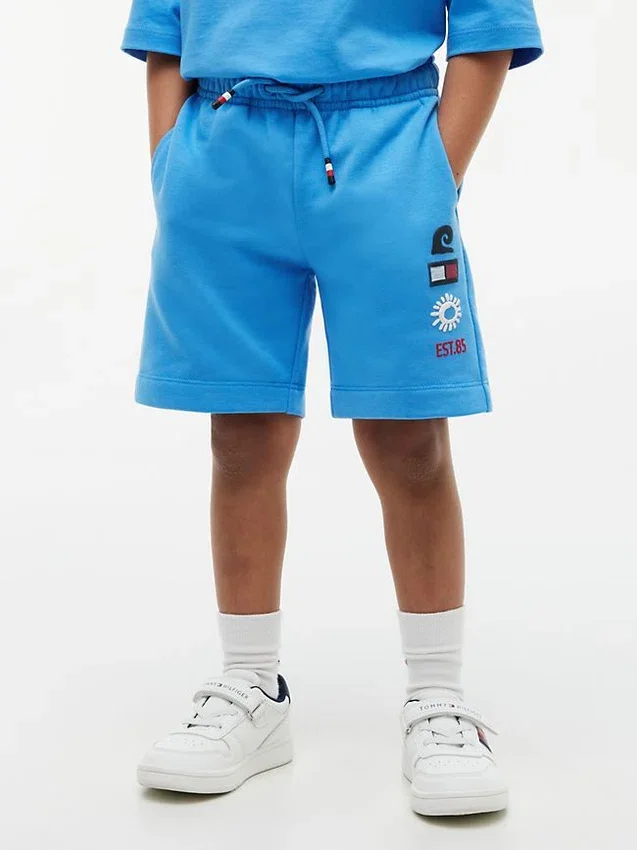 Pantalón corto de chándal para niño con logotipo Sun & Wave Pantalón corto de chándal para niño con logotipo Sun & Wave