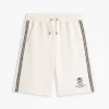 Pantalón corto de felpa con monograma Pantalón corto de felpa con monograma