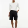 Pantalón corto plisado con cinturón de 25 cm y corte holgado Pantalón corto plisado con cinturón de 25 cm y corte holgado