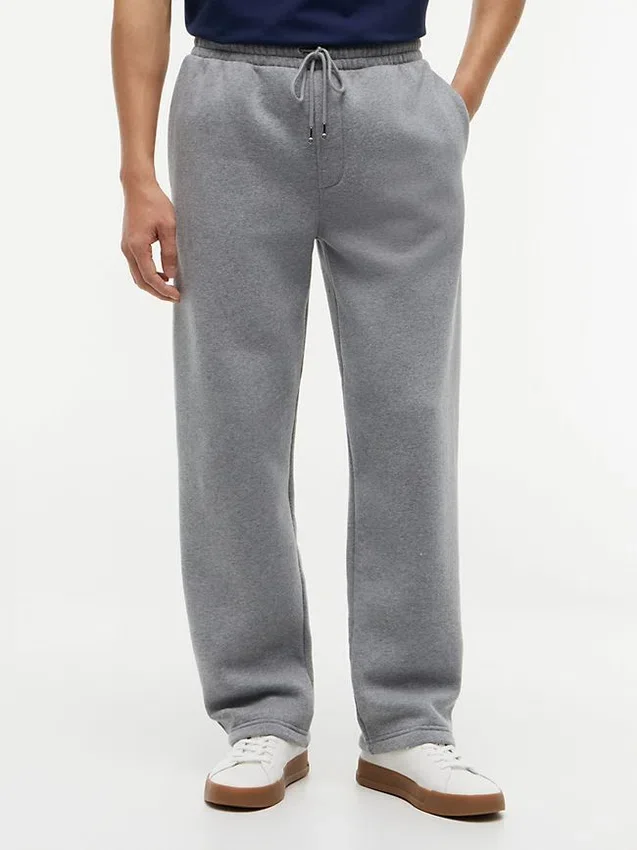 Pantalón de chándal de felpa cepillada de corte holgado Pantalón de chándal de felpa cepillada de corte holgado