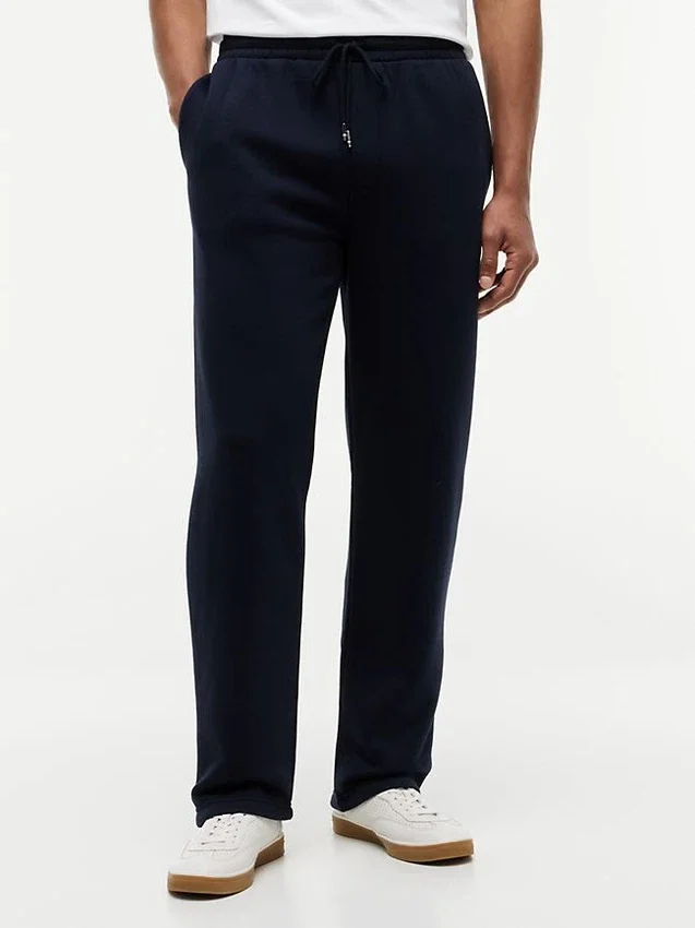 Pantalón de chándal de felpa cepillada de corte holgado Pantalón de chándal de felpa cepillada de corte holgado