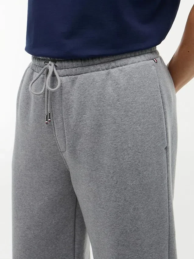 Pantalón de chándal de felpa cepillada de corte holgado Pantalón de chándal de felpa cepillada de corte holgado