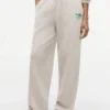 Pantalón de chándal de felpa con logo en letra cursiva Pantalón de chándal de felpa con logo en letra cursiva