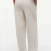Pantalón de chándal de felpa con logo en letra cursiva Pantalón de chándal de felpa con logo en letra cursiva