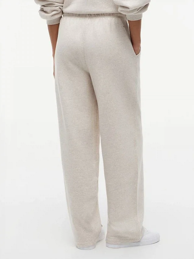 Pantalón de chándal de felpa con logo en letra cursiva Pantalón de chándal de felpa con logo en letra cursiva